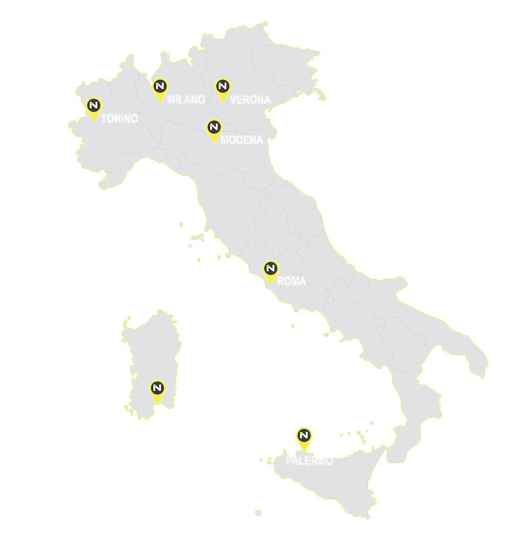 Mappa delle sedi DGA Group Italia